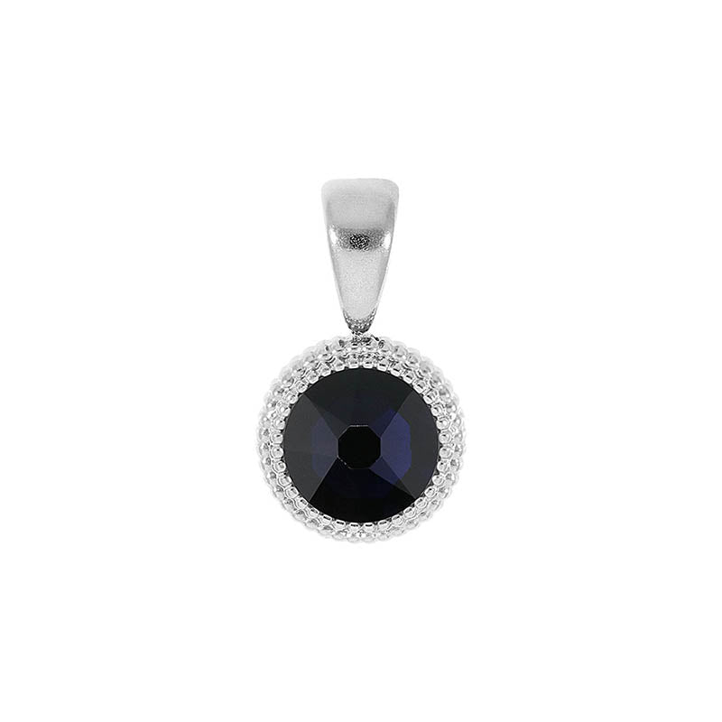 Fabero Flat Anhänger 10 mm - Silber Dark Indigo