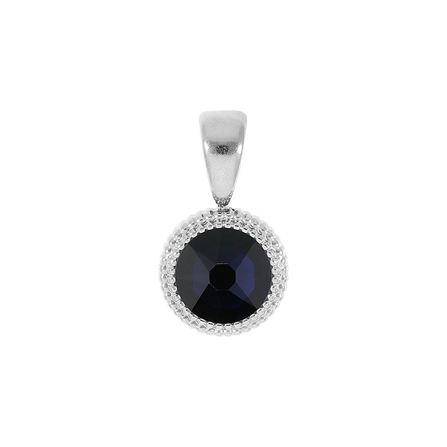 Fabero Flat Anhänger 10 mm - Silber Dark Indigo