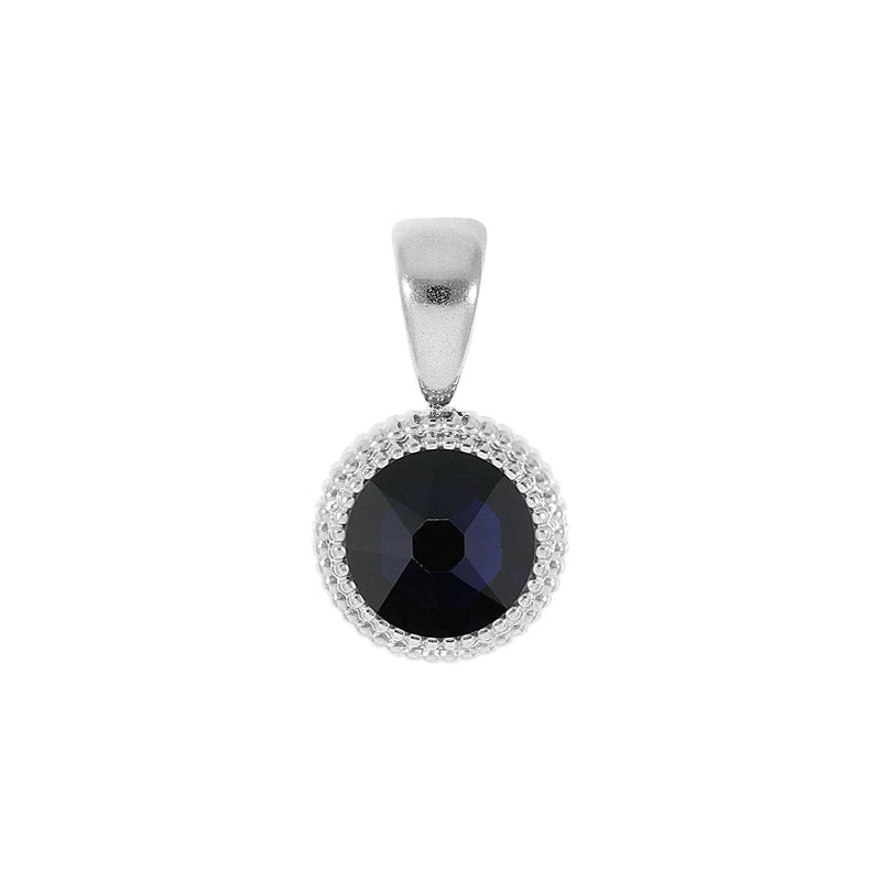 Fabero Flat Anhänger 10 mm - Silber Dark Indigo