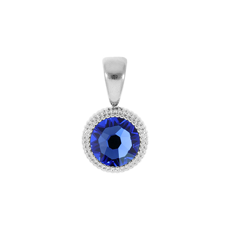 Fabero Flat Anhänger 10 mm - Silber sapphire