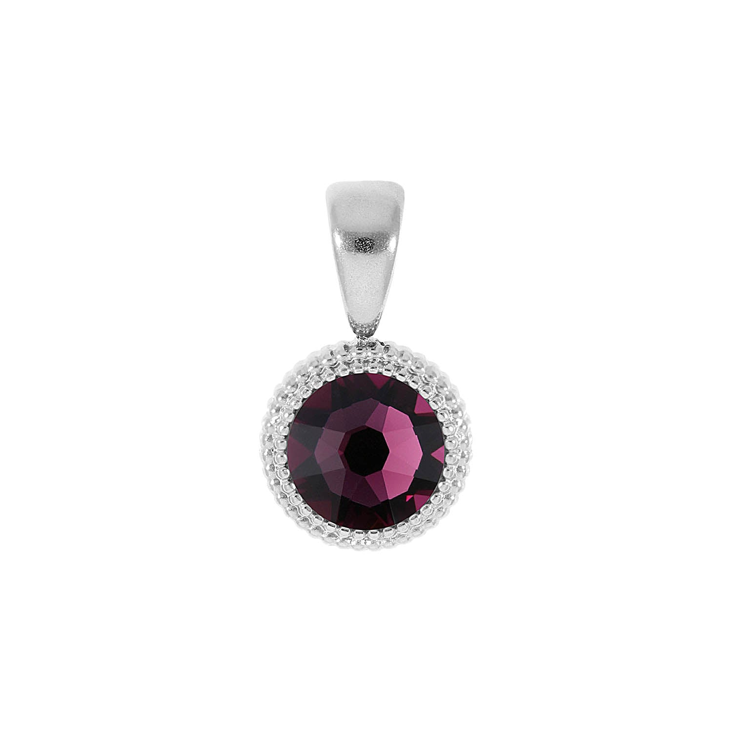 Fabero Flat Anhänger 10 mm - Silber amethyst