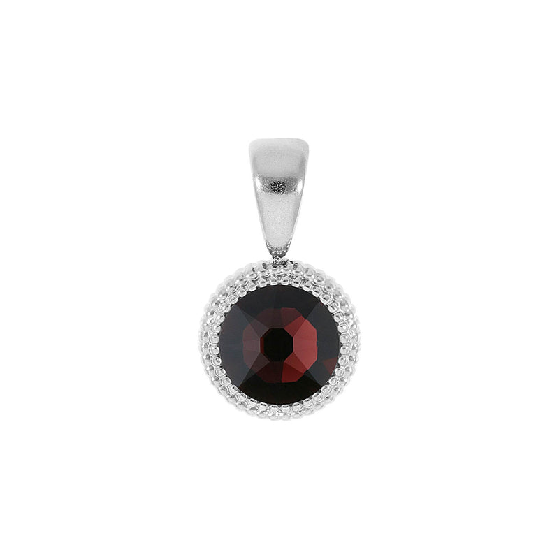 Fabero Flat Anhänger 10 mm - Silber Burgundy