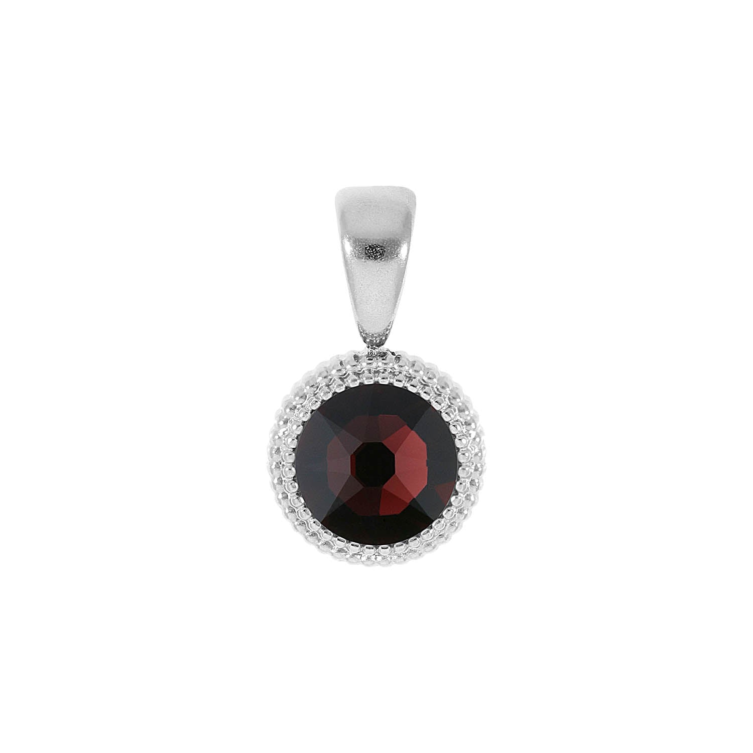 Fabero Flat Anhänger 10 mm - Silber Burgundy