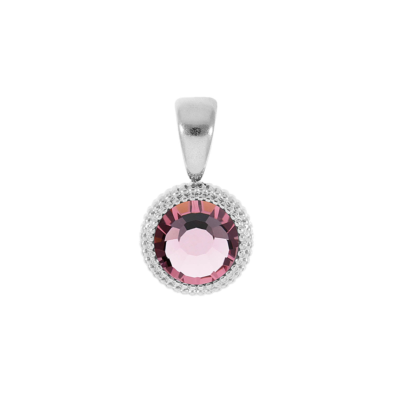 Fabero Flat Anhänger 10 mm - Silber light amethyst