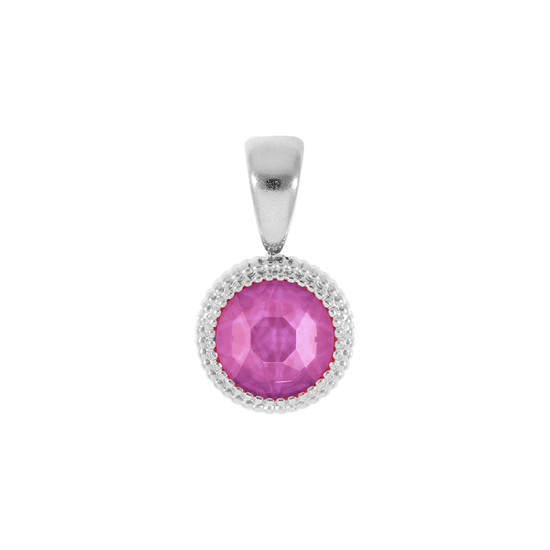 Fabero Flat Anhänger 10 mm - Silber Crystal Orchid Ignite