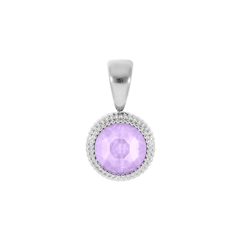 Fabero Flat Anhänger 10 mm - Silber Crystal Lilac