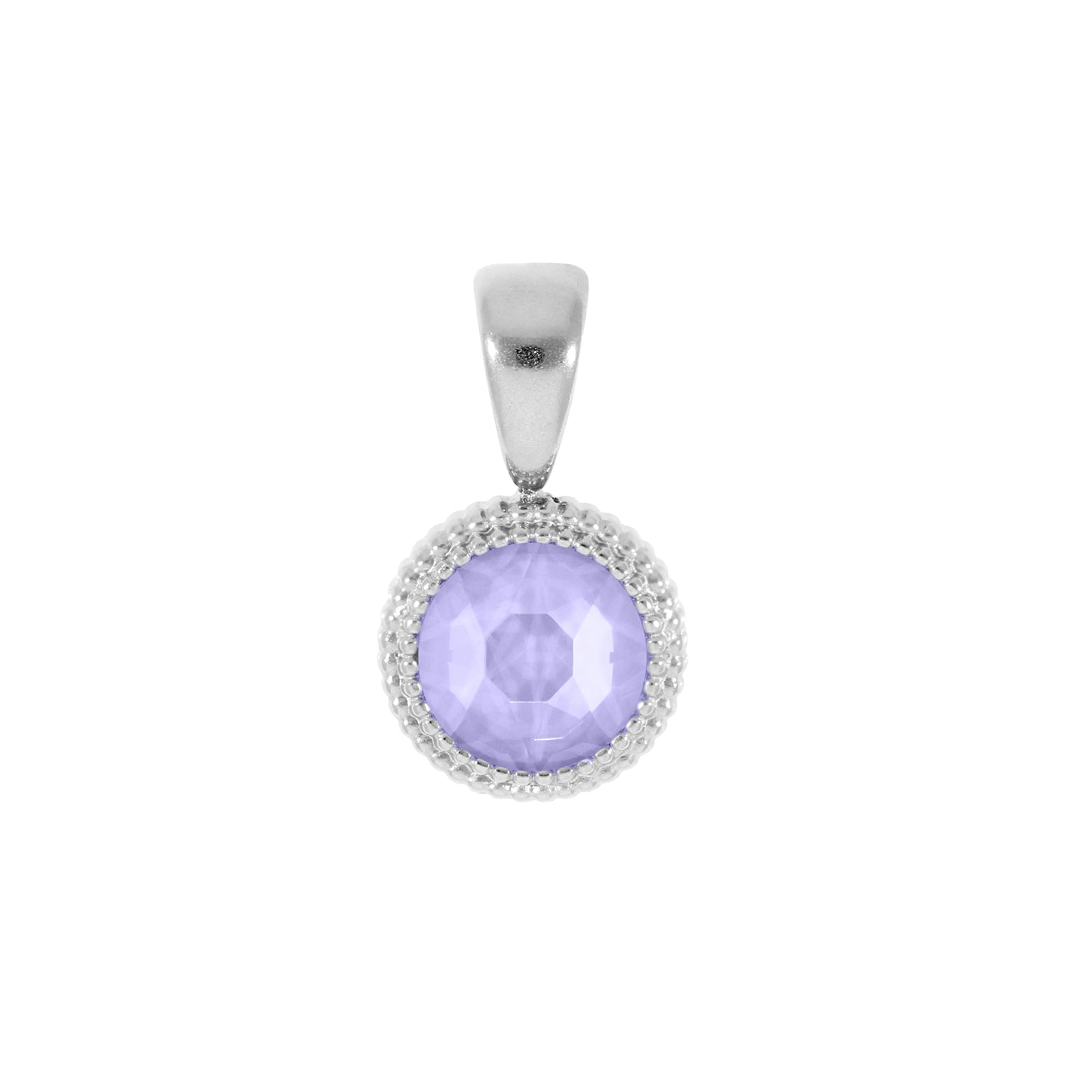 Fabero Flat Anhänger 10 mm - Silber Crystal Purple Ignite