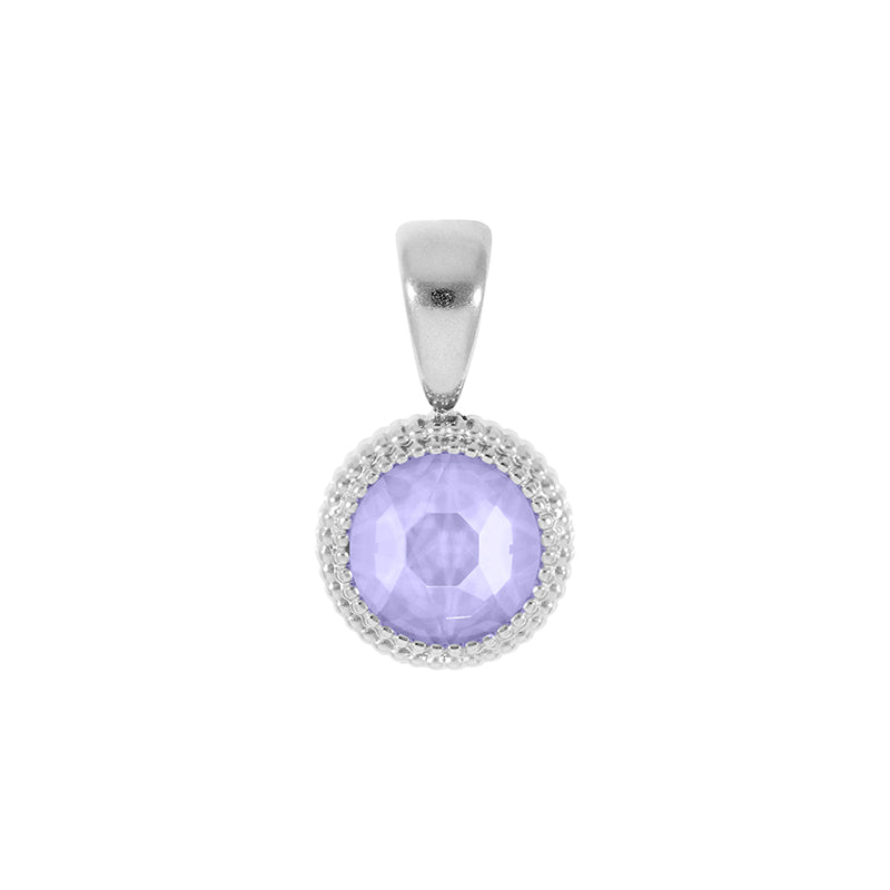Fabero Flat Anhänger 10 mm - Silber Crystal Purple Ignite