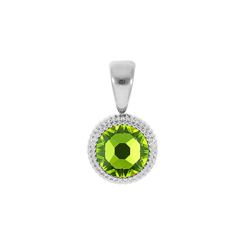 Fabero Flat Anhänger 10 mm - Silber Citrus Green