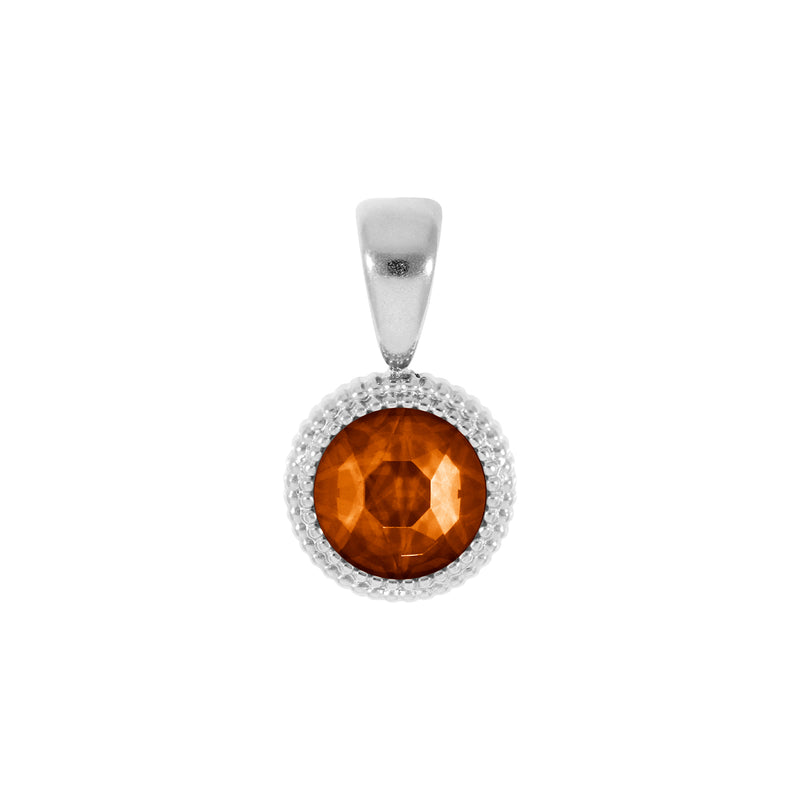 Fabero Flat Anhänger 10 mm - Silber Smoked Topaz