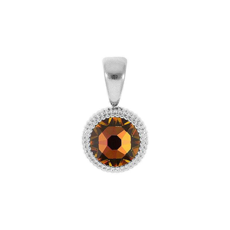 Fabero Flat Anhänger 10 mm - Silber Crystal Vitrail Medium