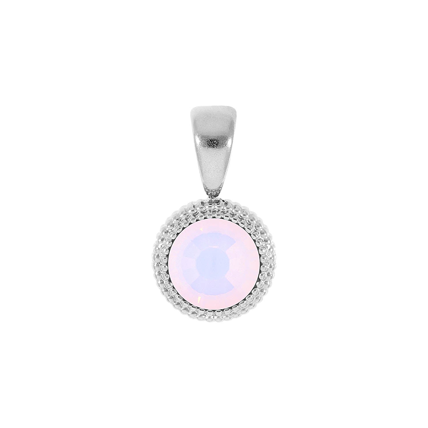 Fabero Flat Anhänger 10 mm - Silber rose opal
