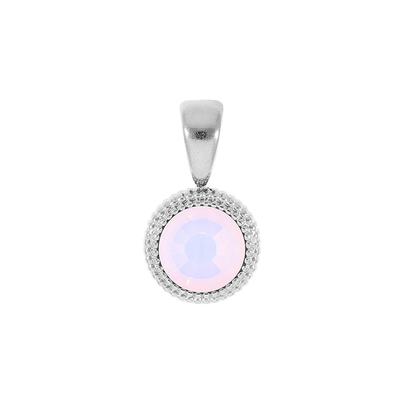 Fabero Flat Anhänger 10 mm - Silber rose opal