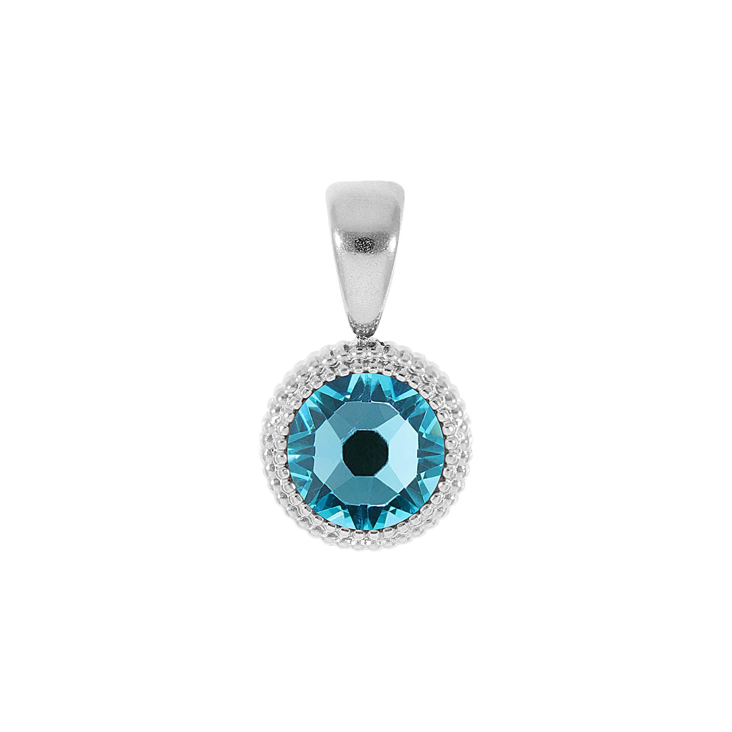 Fabero Flat Anhänger 10 mm - Silber Light Turquoise