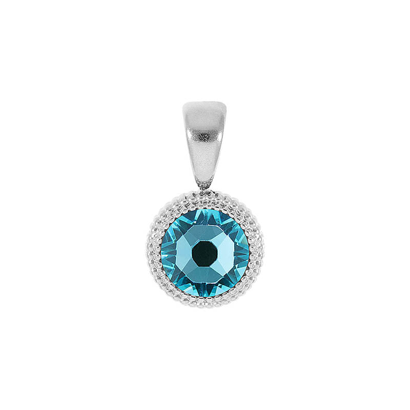 Fabero Flat Anhänger 10 mm - Silber Light Turquoise