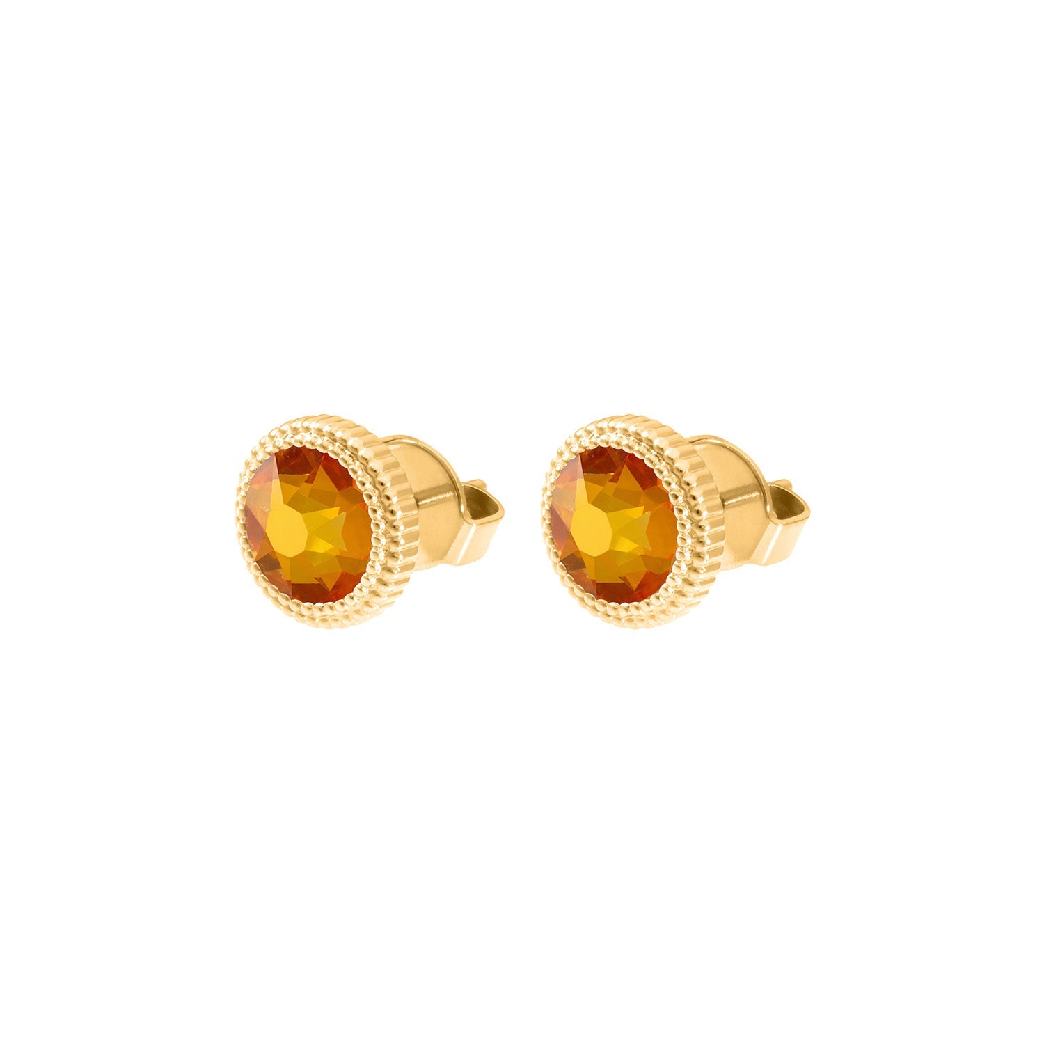 Fabero Flat Ear Studs 10 mm - Gold