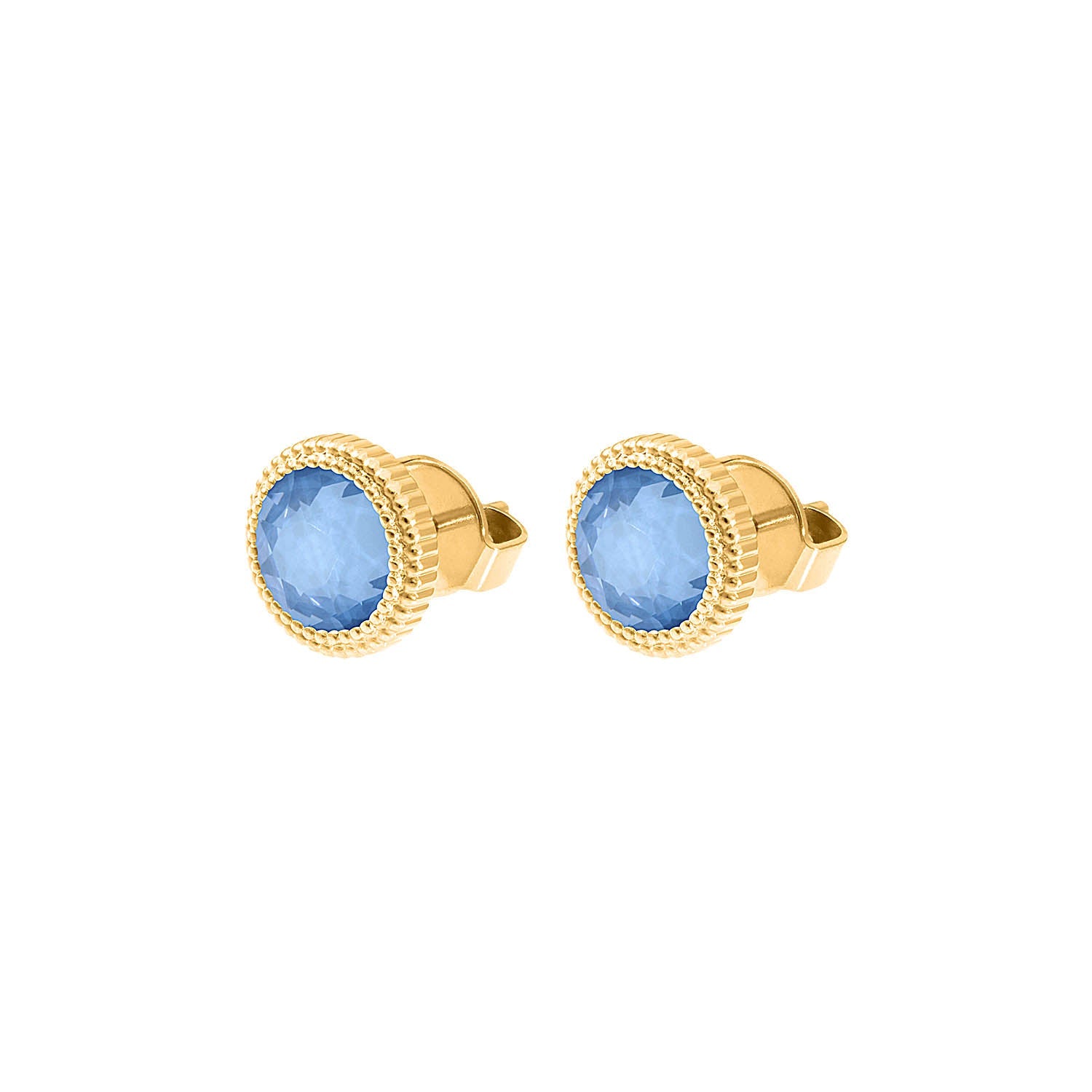 Fabero Flat Ear Studs 10 mm - Gold