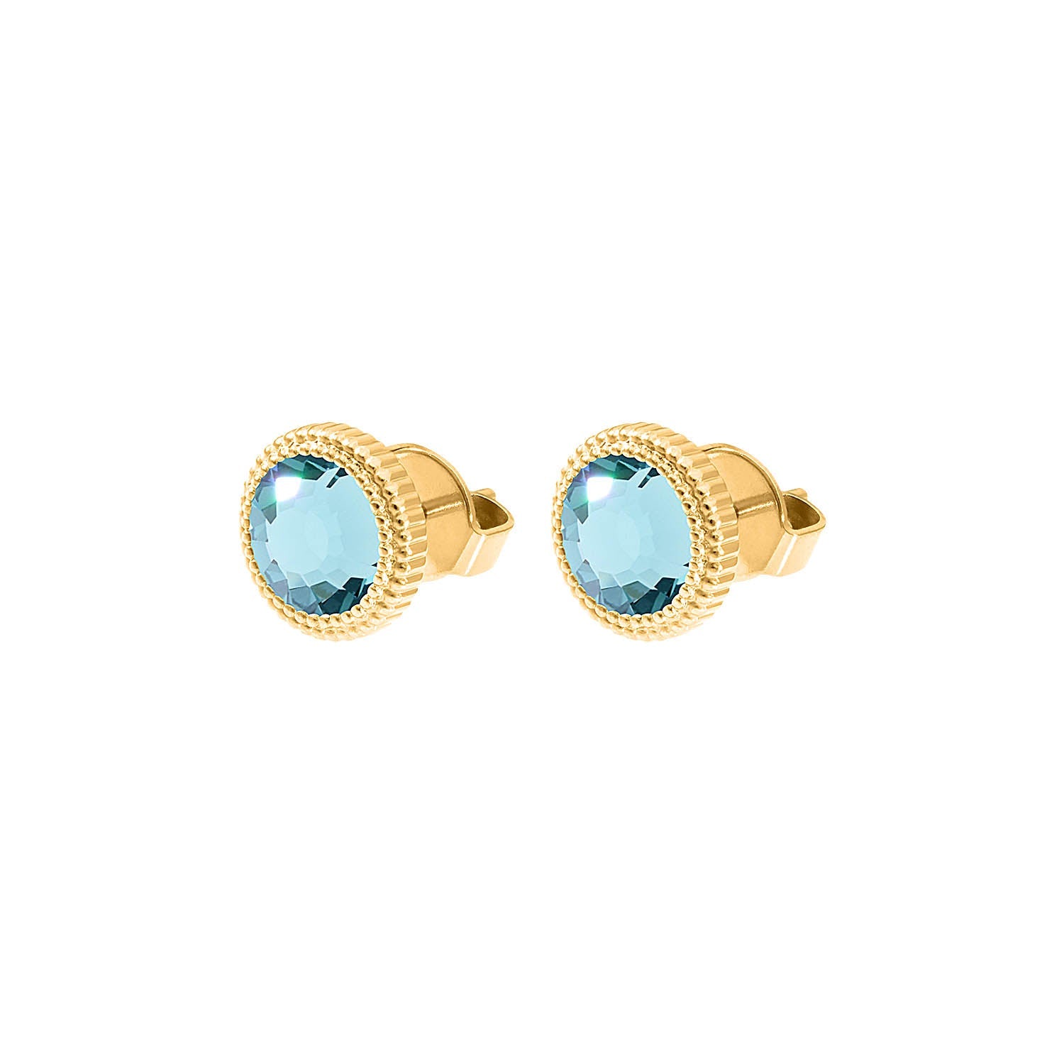Fabero Flat Ear Studs 10 mm - Gold