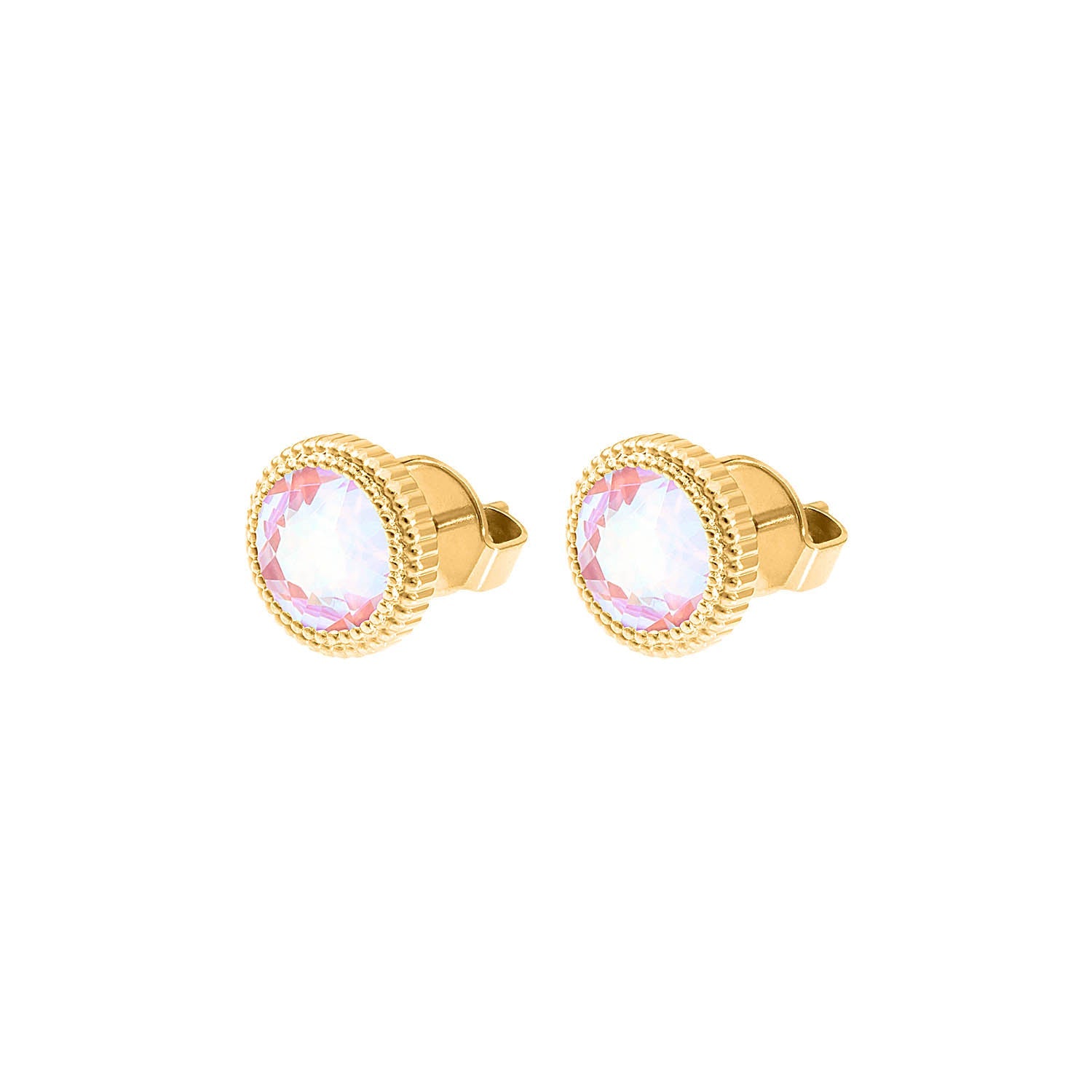 Fabero Flat Ear Studs 10 mm - Gold