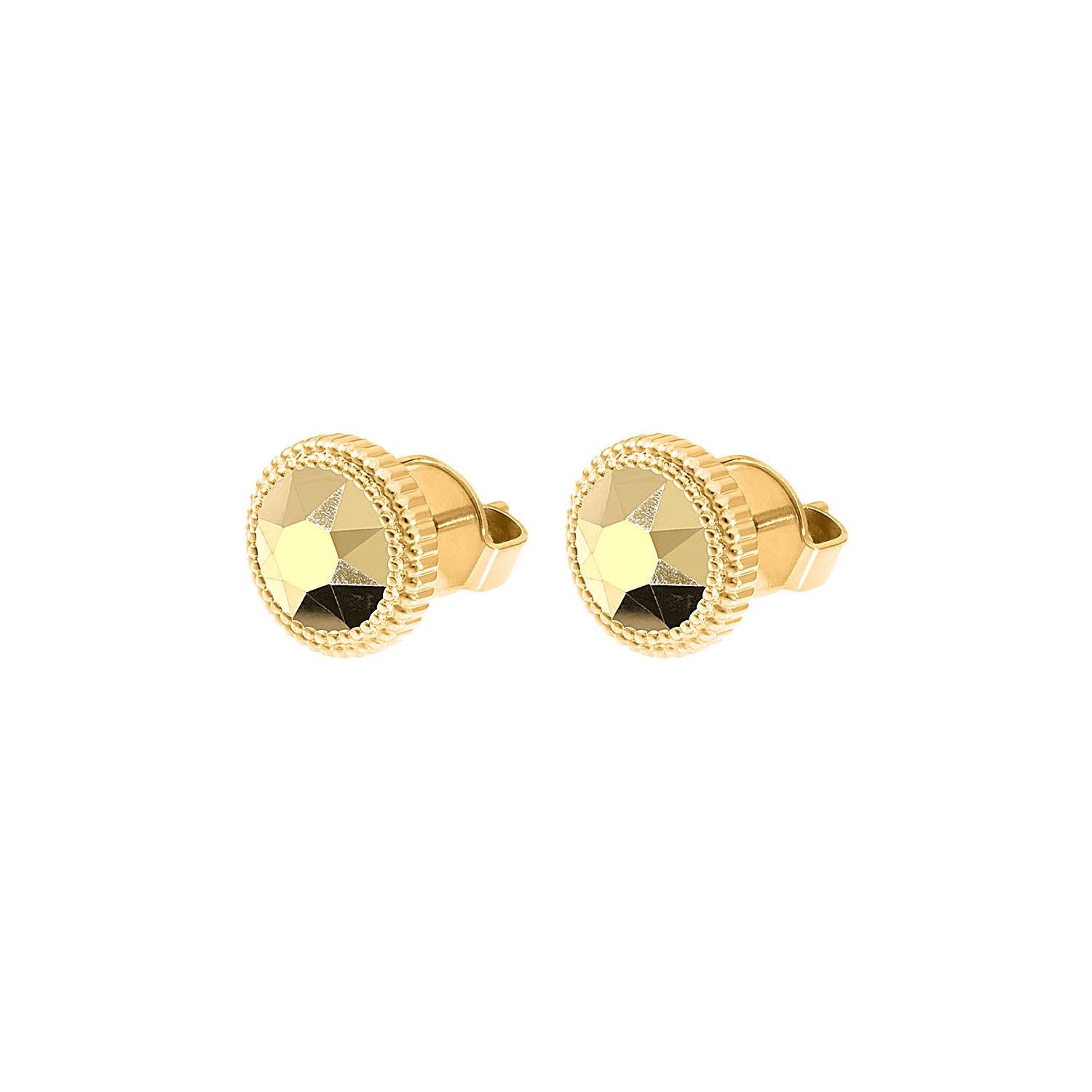 Fabero Flat Ear Studs 10 mm - Gold