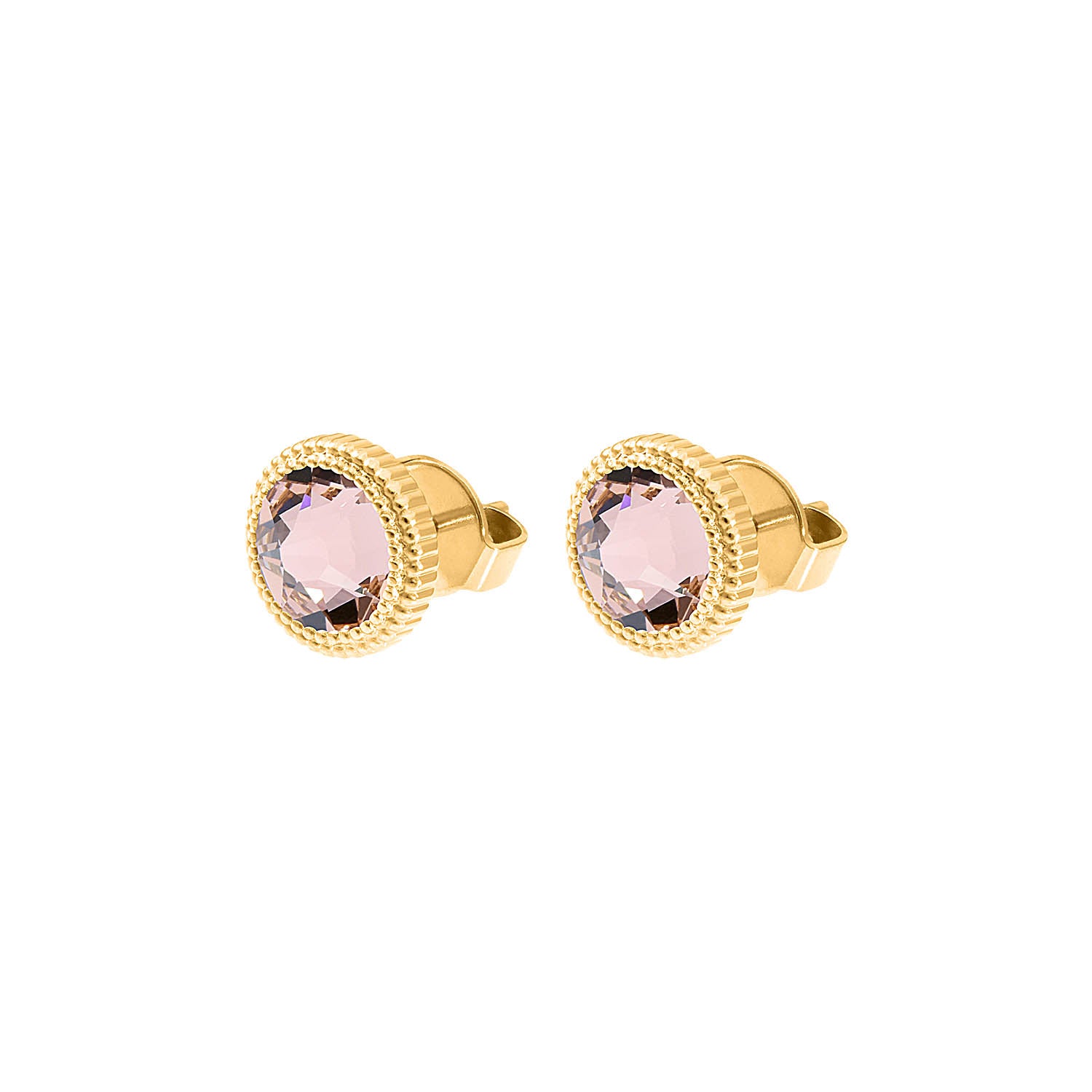 Fabero Flat Ohrstecker 10 mm - Gold vintage rose