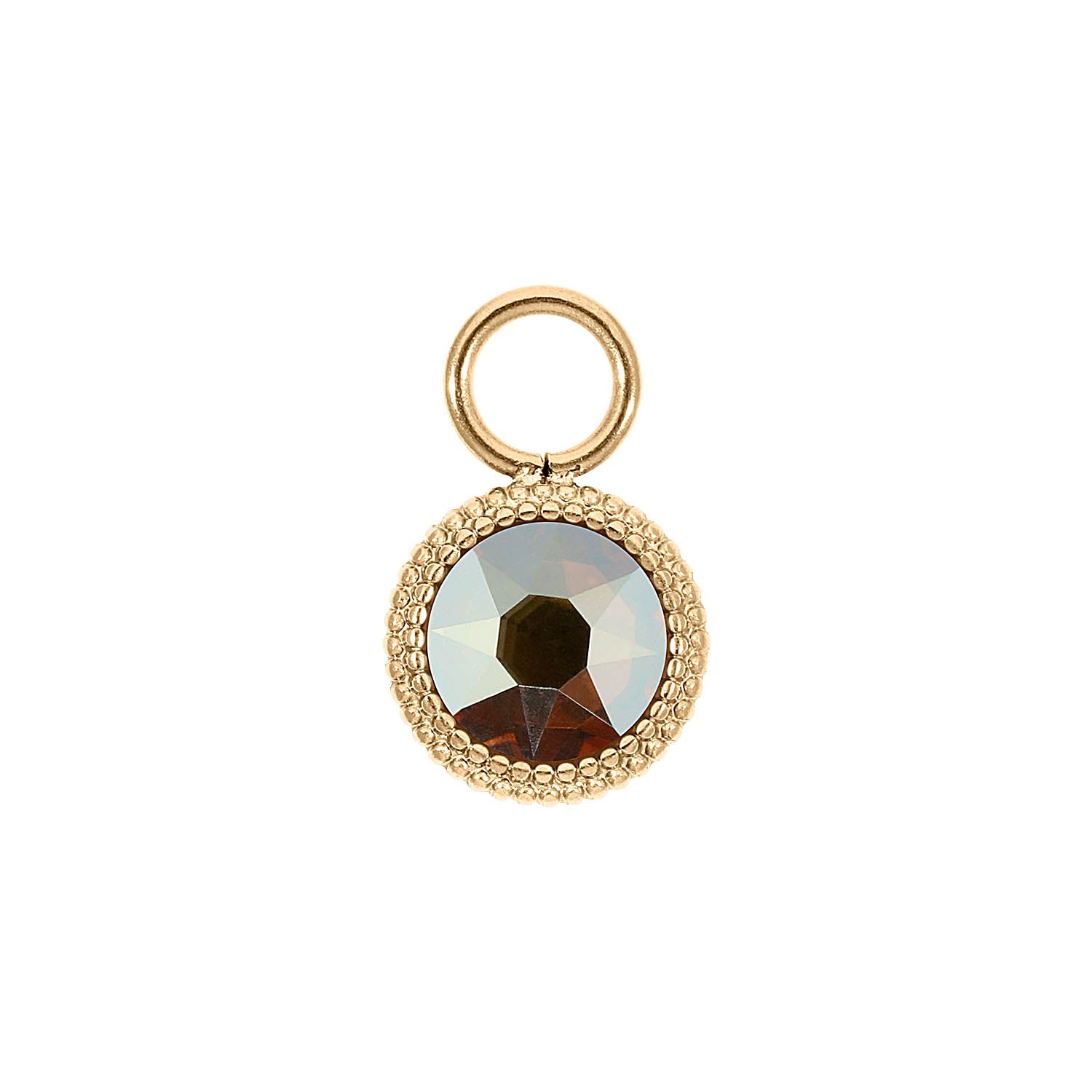 Fabero Flat Charm 10 mm - Gold metallic sunshine