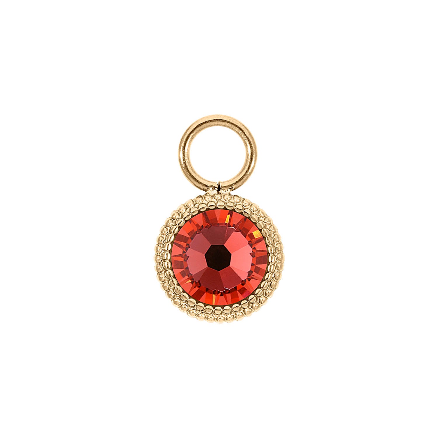 Fabero Flat Charm 10 mm - Gold padparadscha