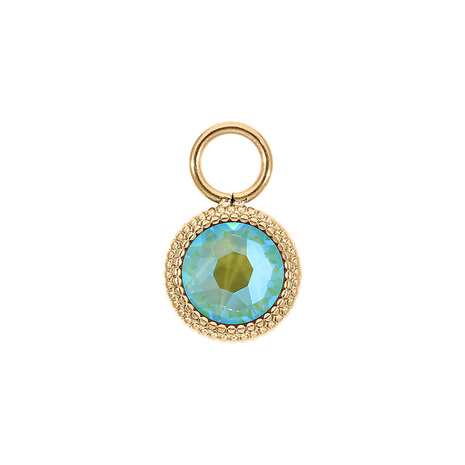 Fabero Flat Charm 10 mm - Gold silky sage delite