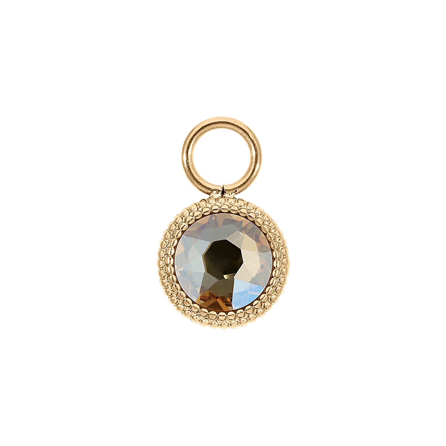 Fabero Flat Charm 10 mm - Gold golden shadow