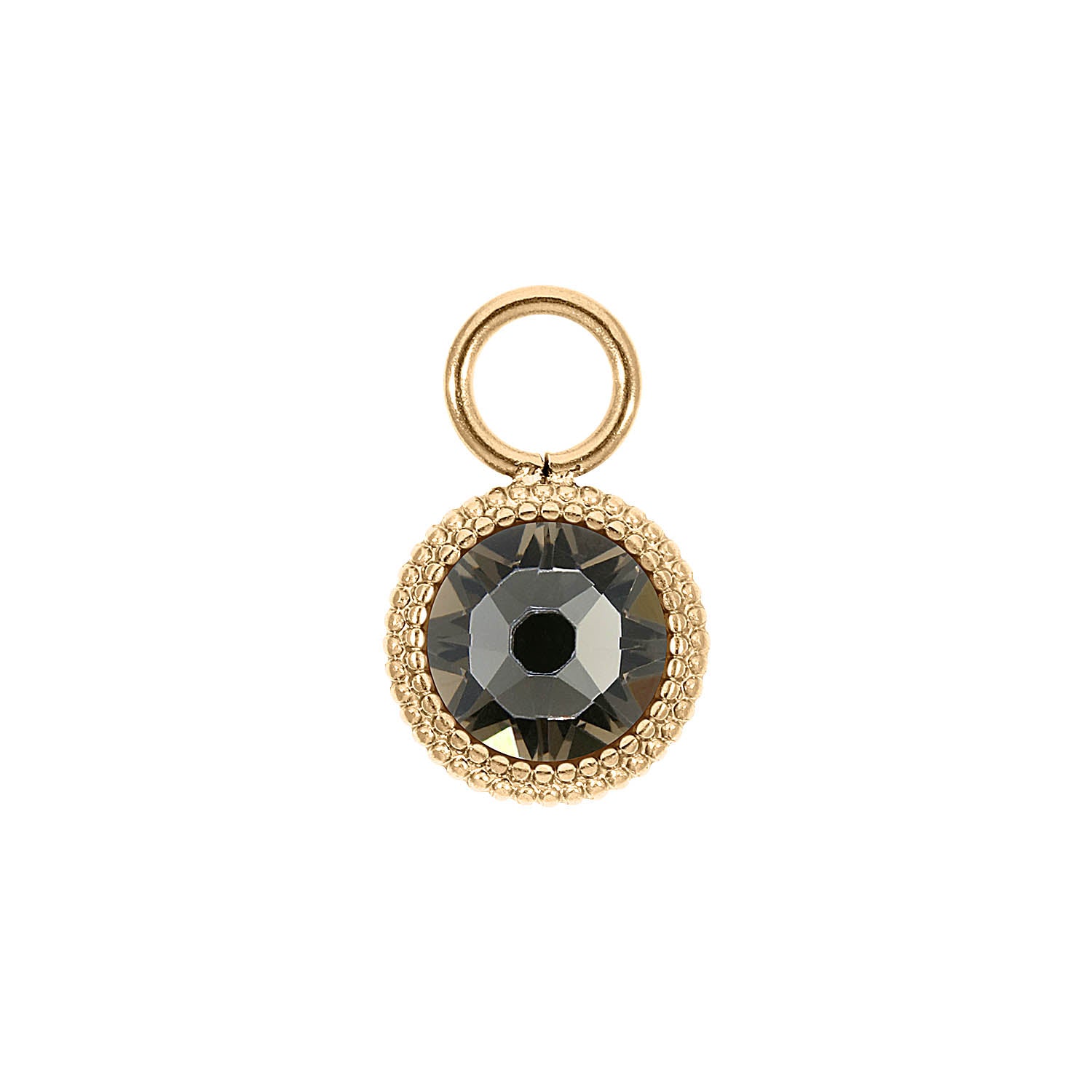 Fabero Flat Charm 10 mm - Gold Greige