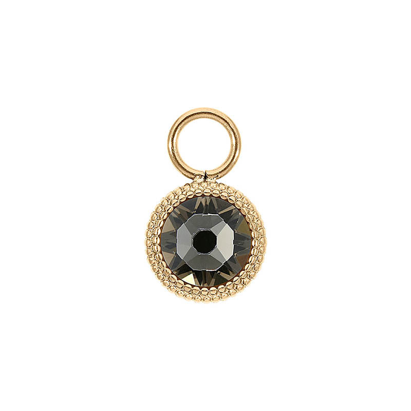Fabero Flat Charm 10 mm - Gold Greige