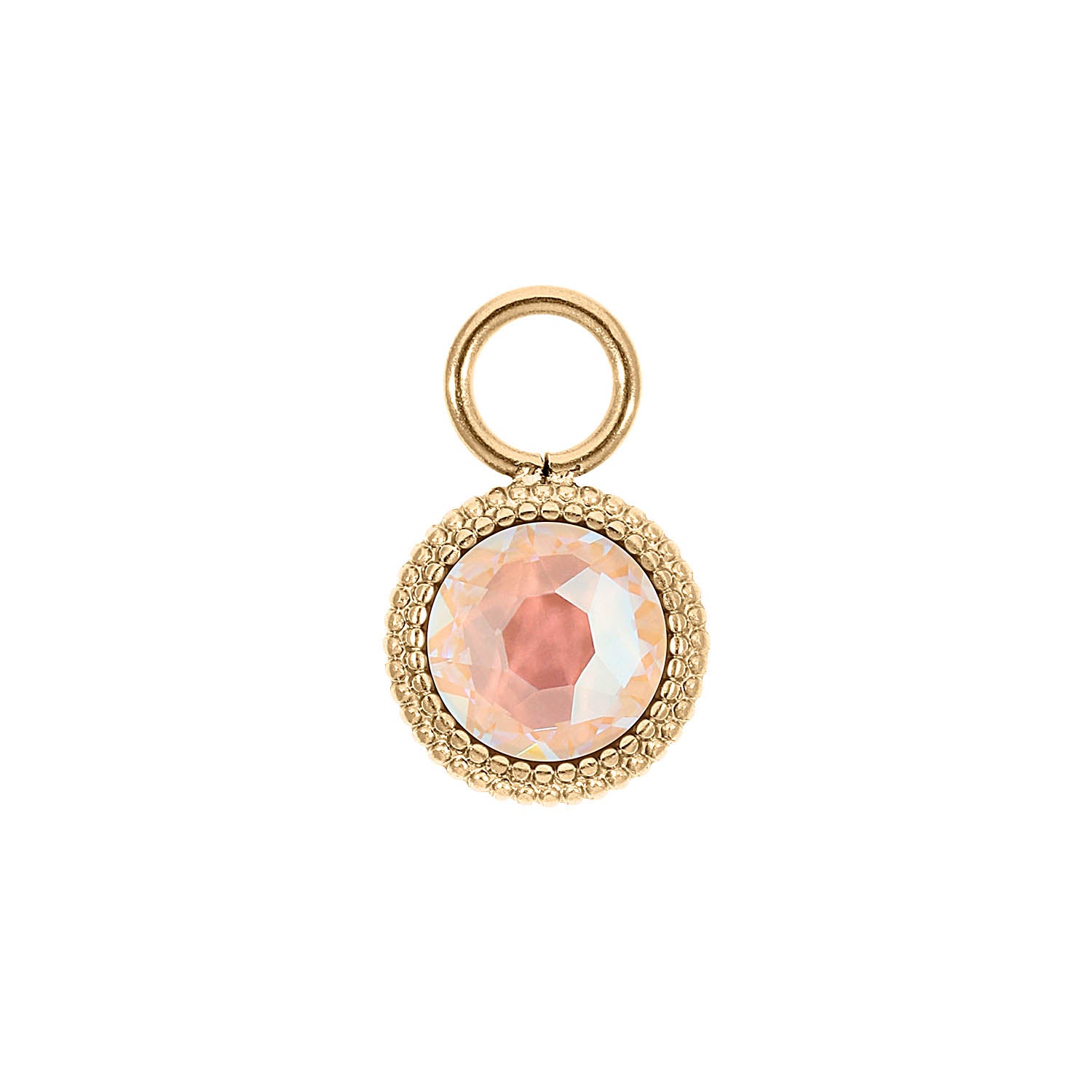 Fabero Flat Charm 10 mm - Gold ivory cream delite