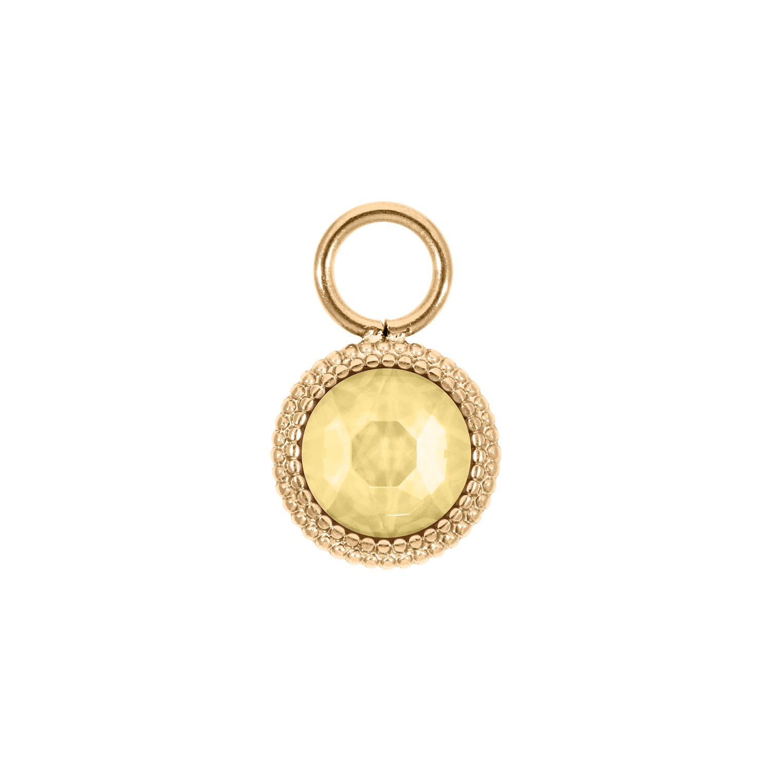 Fabero Flat Charm 10 mm - Gold Recreated Dark Jonquil
