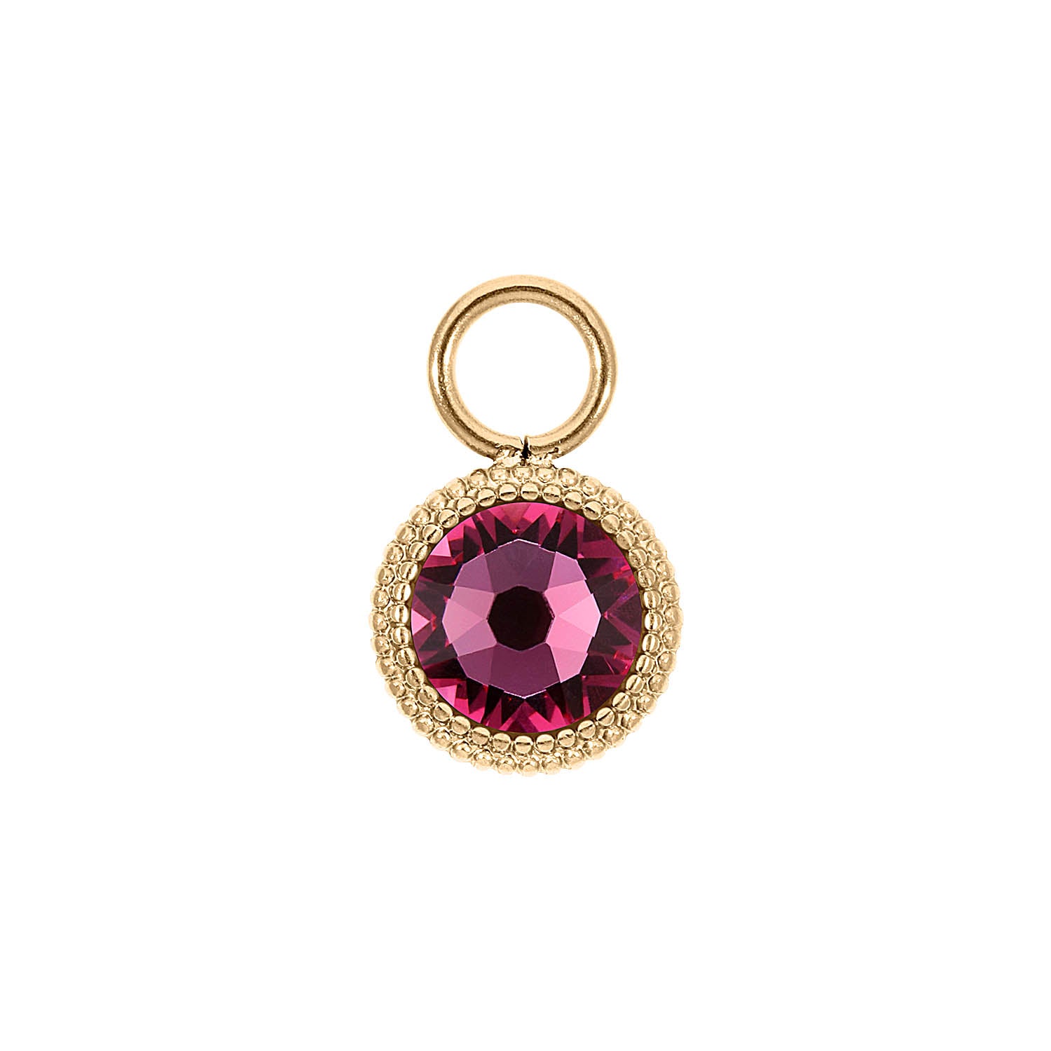 Fabero Flat Charm 10 mm - Gold rose