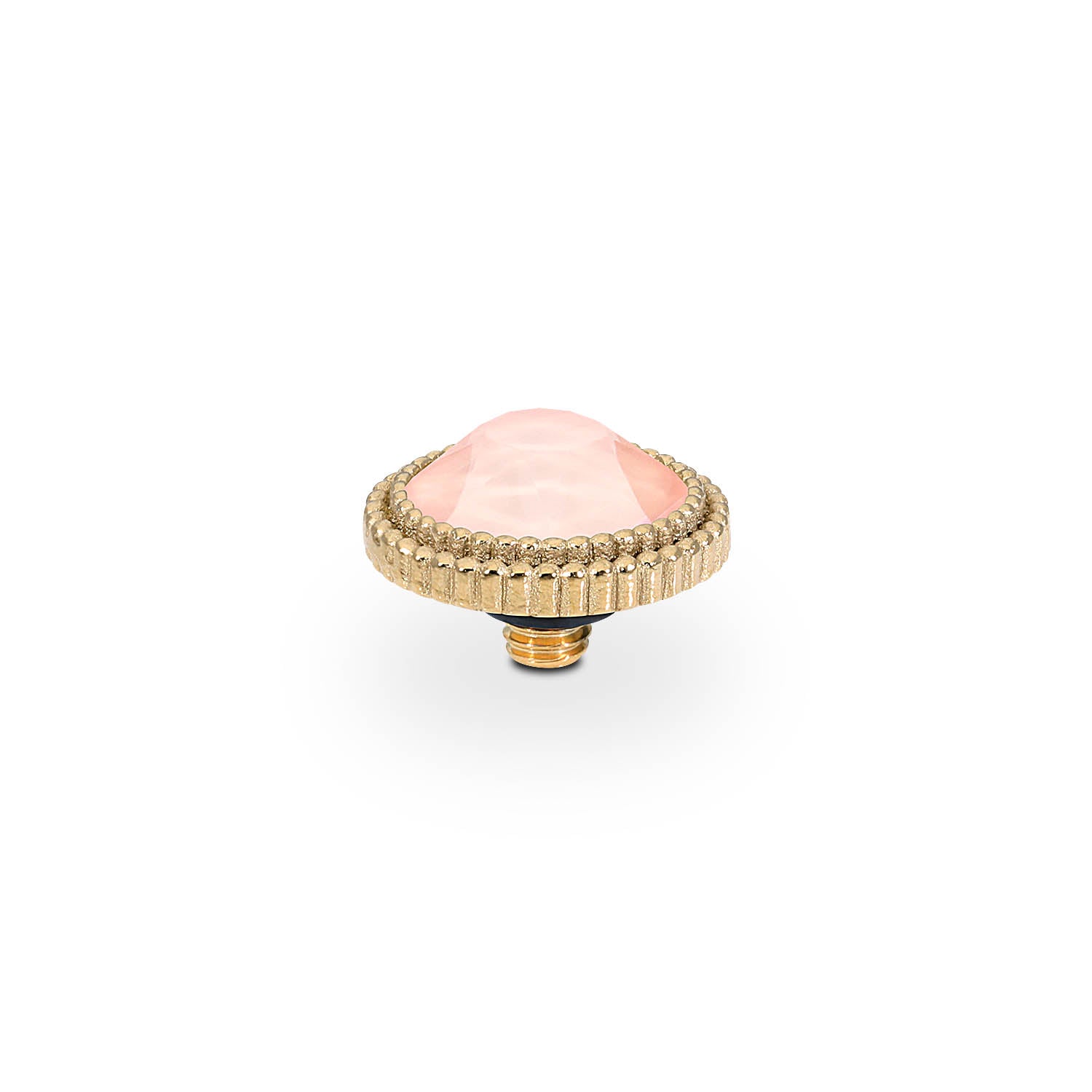 Fabero Flat Top 10 mm - Gold Crystal Flamingo Ignite