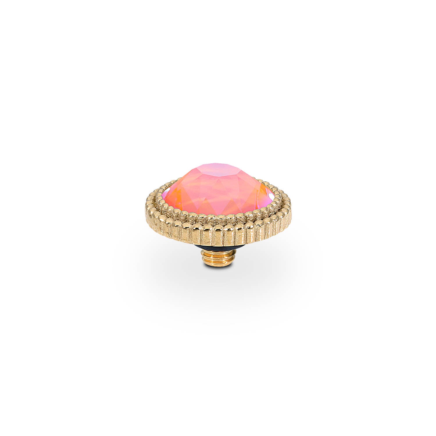 Fabero Flat Top 10 mm - Gold crystal orange glow delite