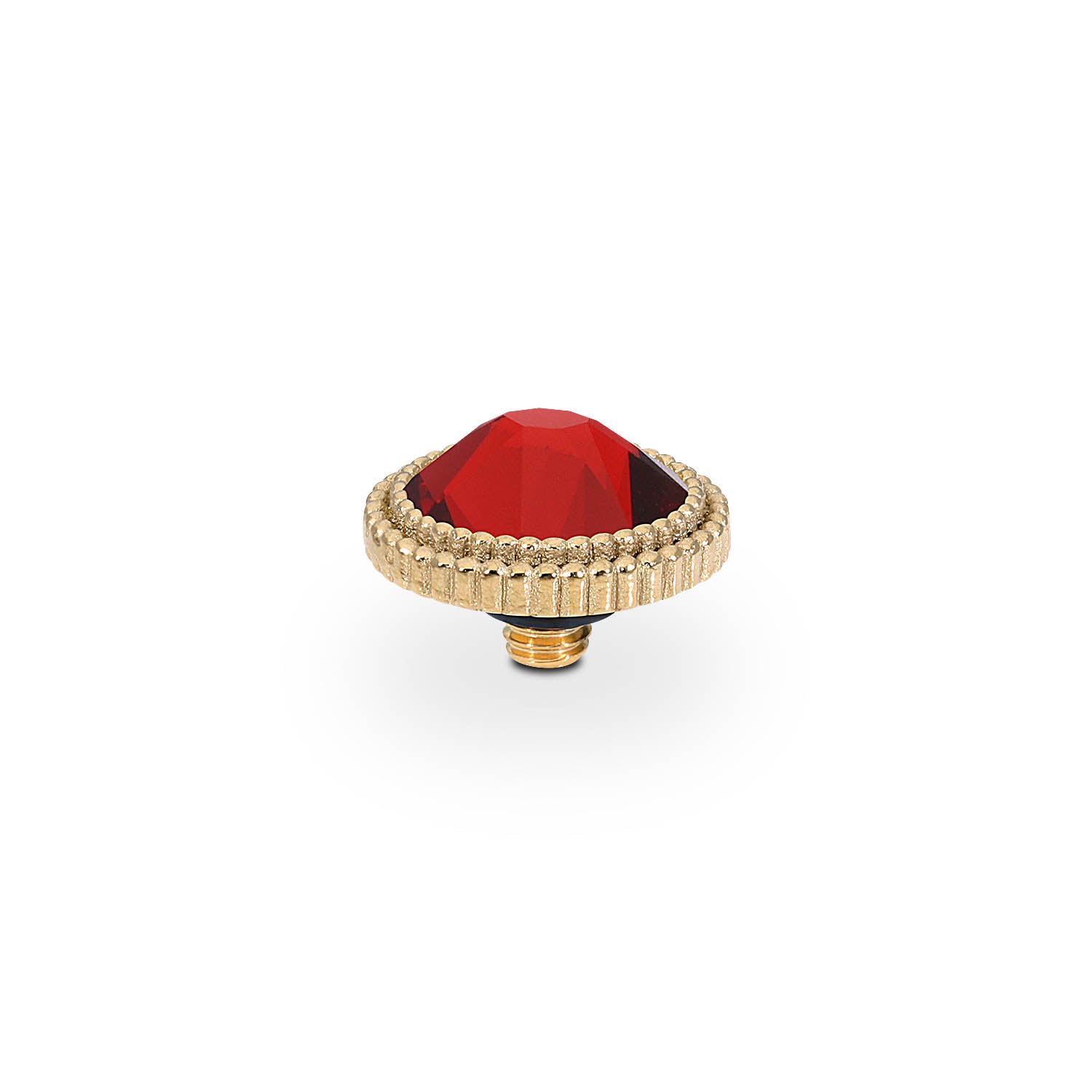 Fabero Flat Top 10 mm - Gold scarlet