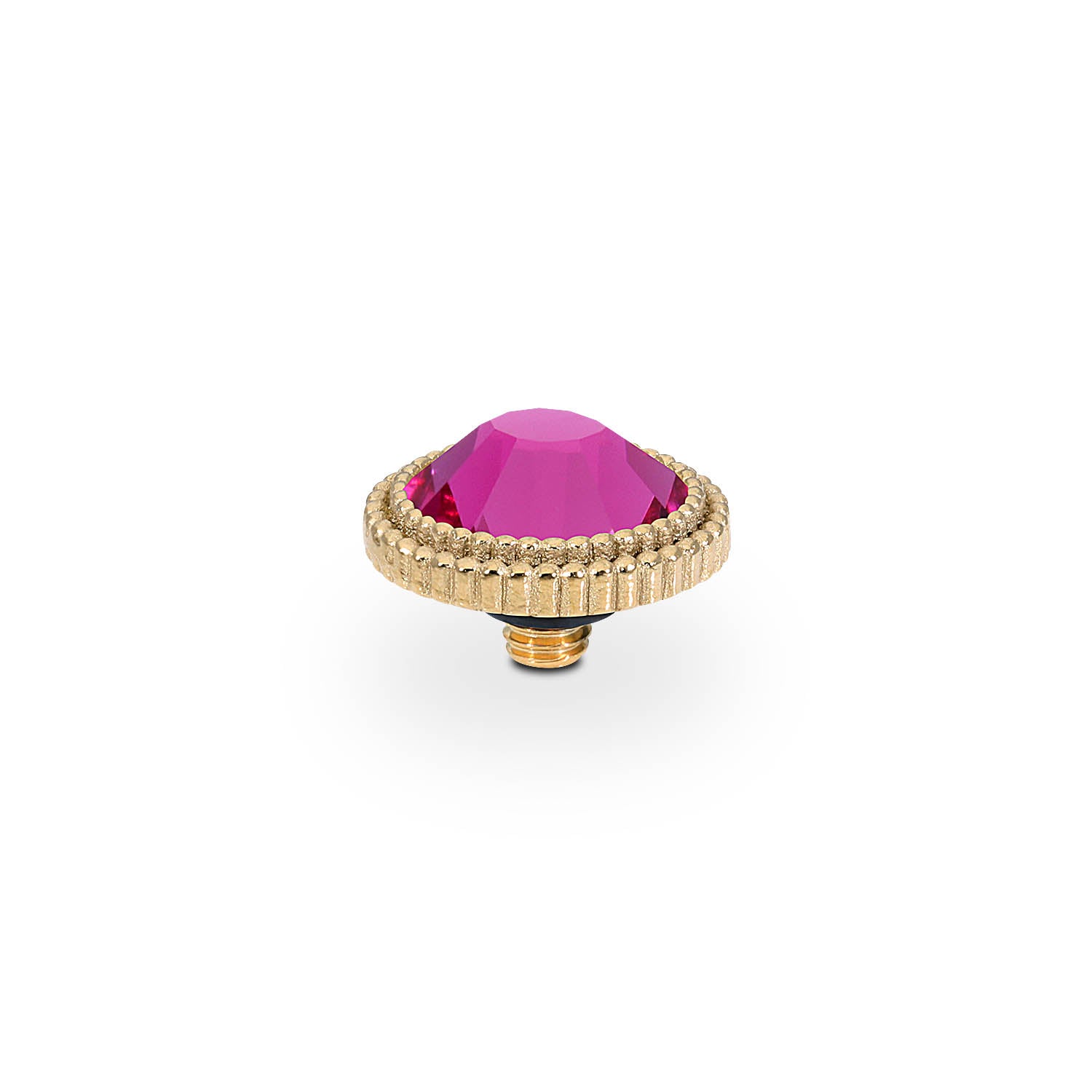 Fabero Flat Top 10 mm - Gold fuchsia