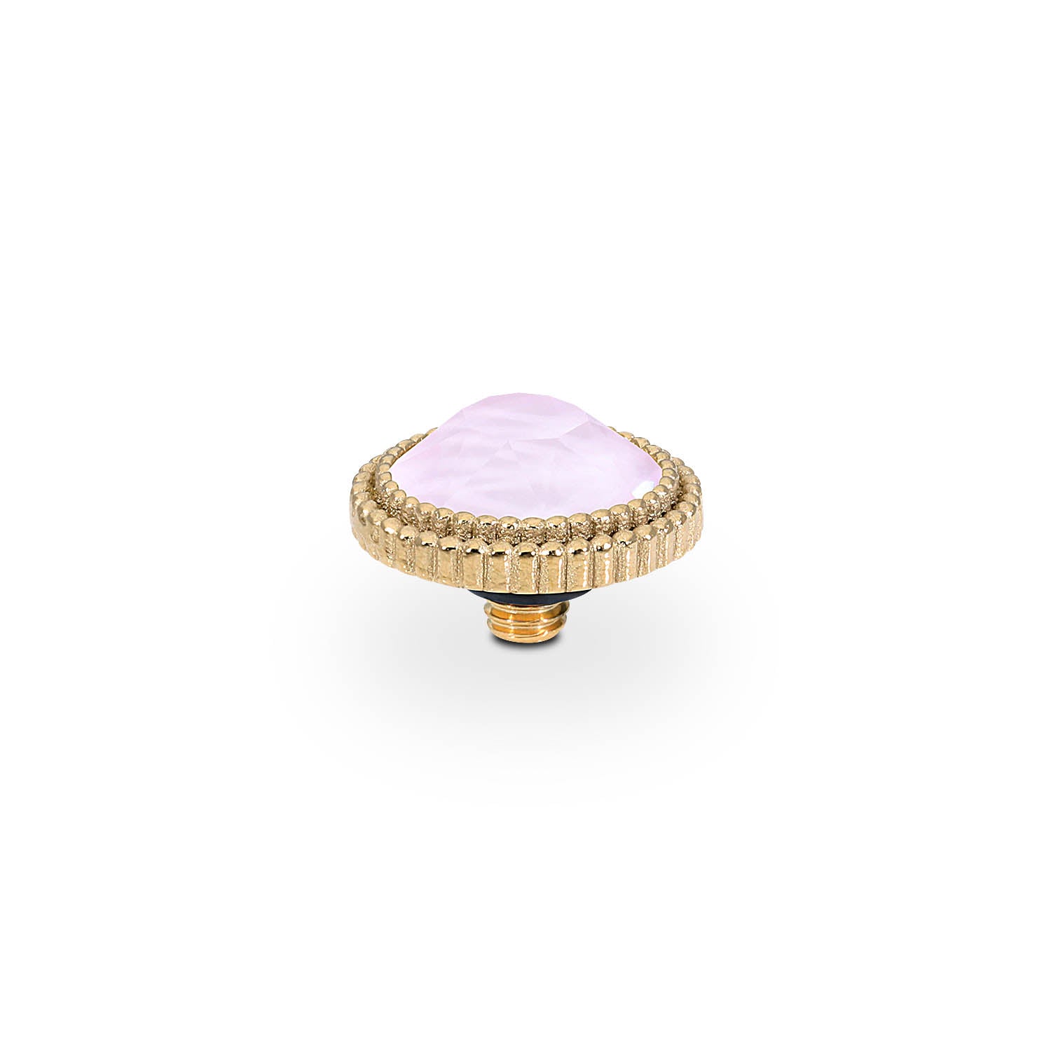 Fabero Flat Top 10 mm - Gold crystal soft rose ignite