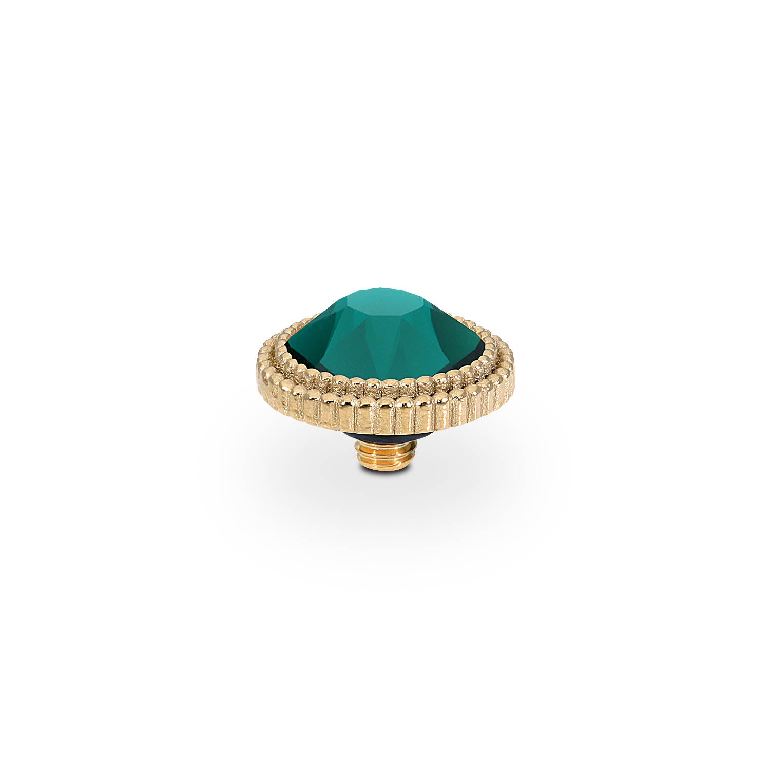 Fabero Flat Top 10 mm - Gold emerald
