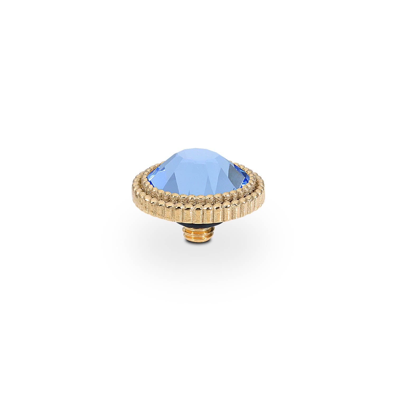 Fabero Flat Top 10 mm - Gold light sapphire