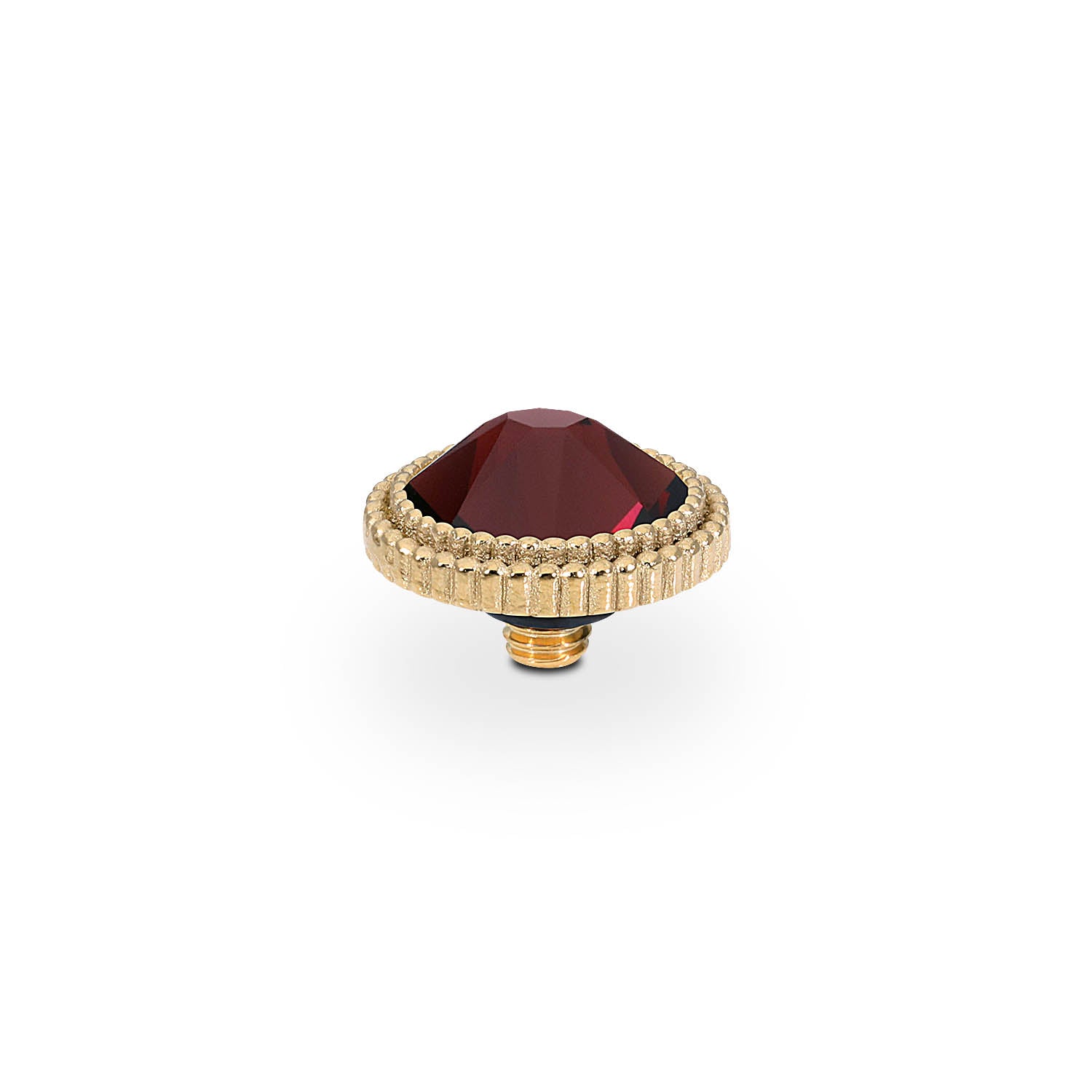Fabero Flat Top 10 mm - Gold Burgundy