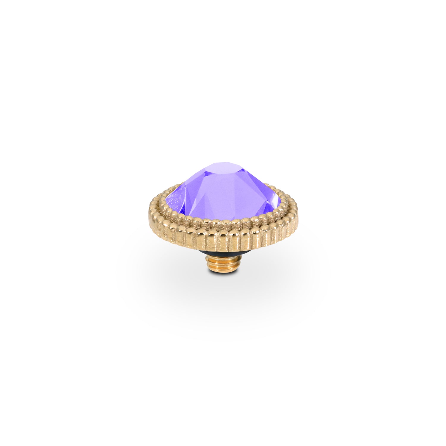Fabero Flat Top 10 mm - Gold Crystal Purple Ignite
