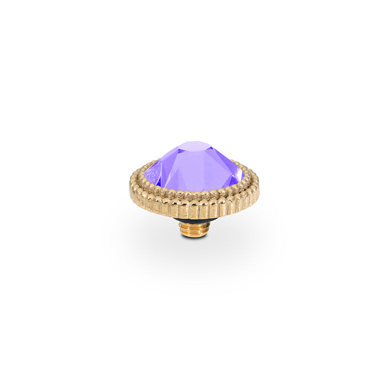 Fabero Flat Top 10 mm - Gold Crystal Purple Ignite