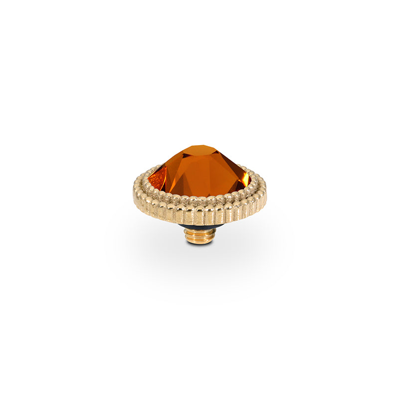 Fabero Flat Top 10 mm - Gold Smoked Topaz