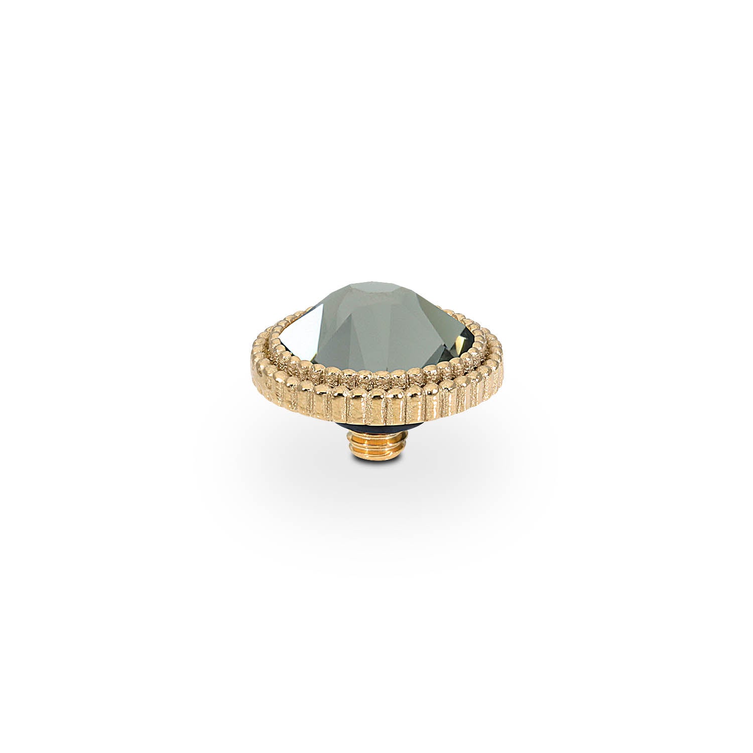 Fabero Flat Top 10 mm - Gold black diamond