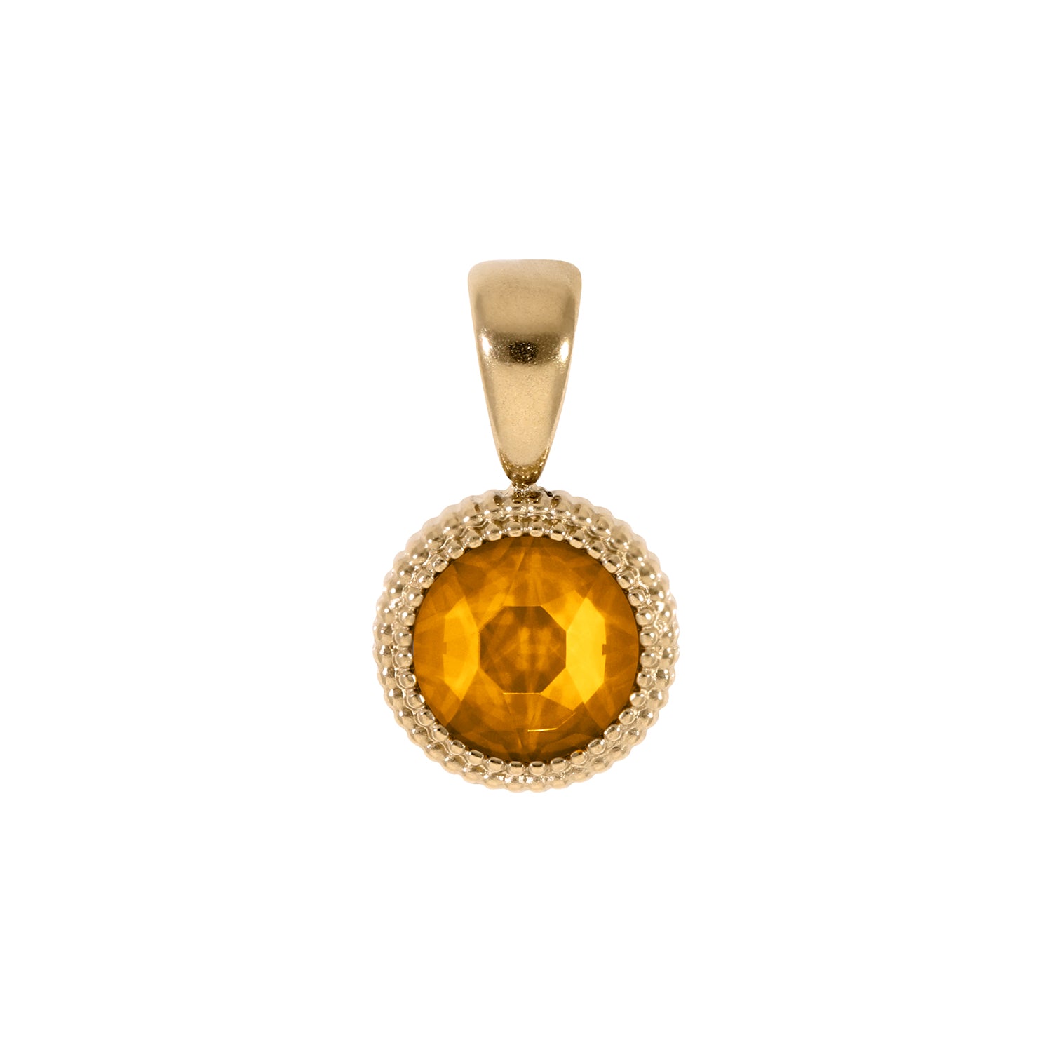 Fabero Flat Anhänger 10 mm - Gold Topaz