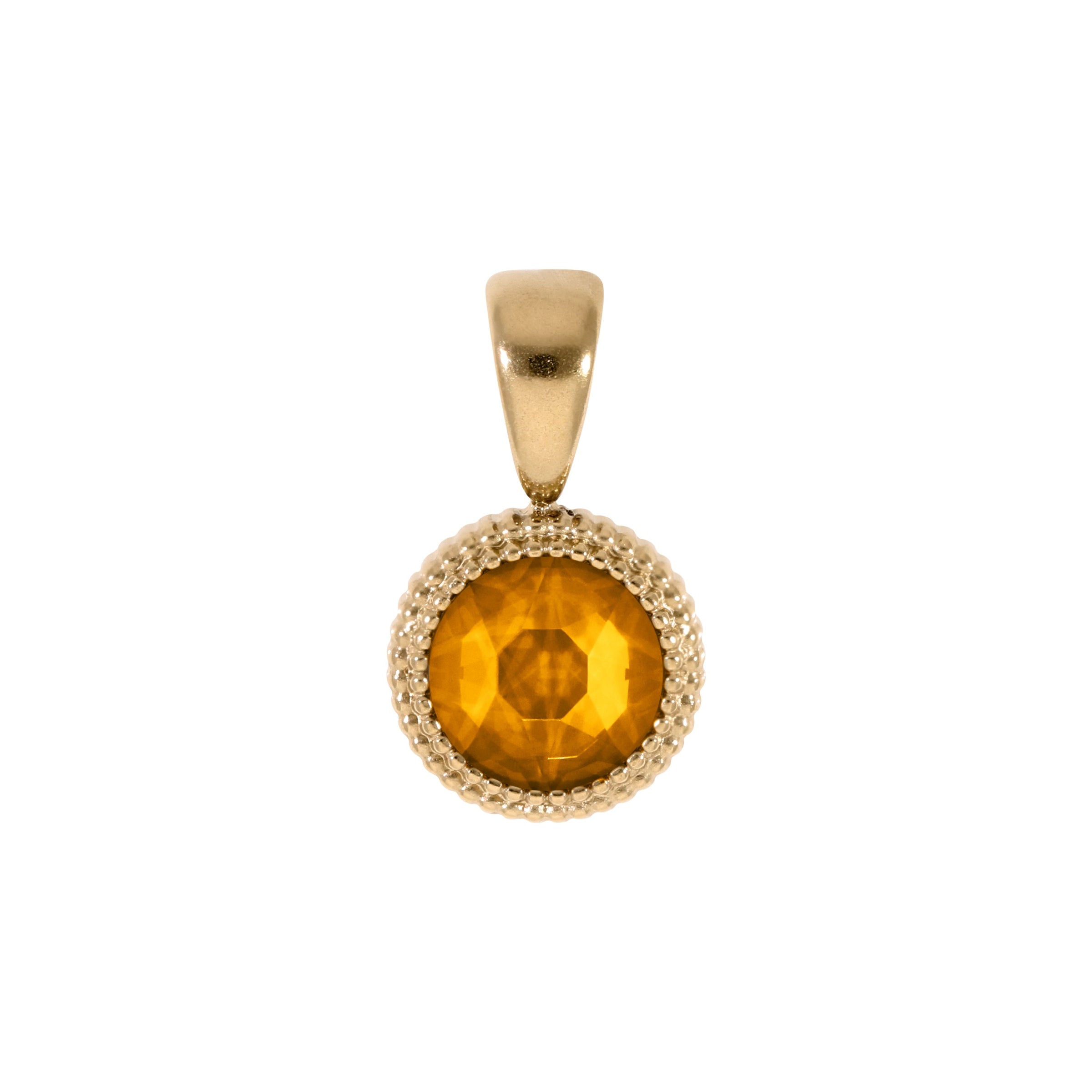 Fabero Flat Anhänger 10 mm - Gold Topaz