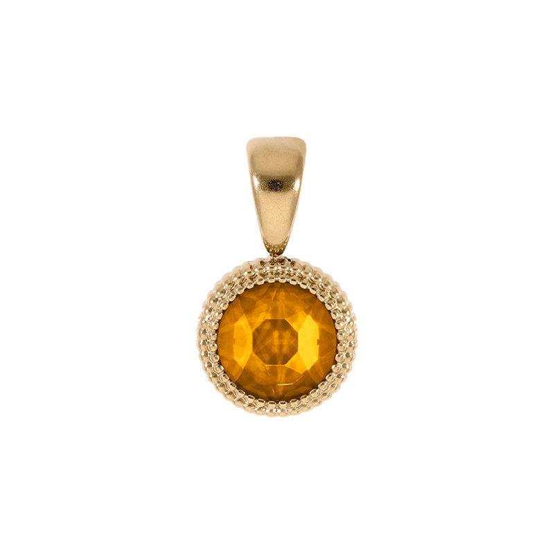 Fabero Flat Anhänger 10 mm - Gold Topaz