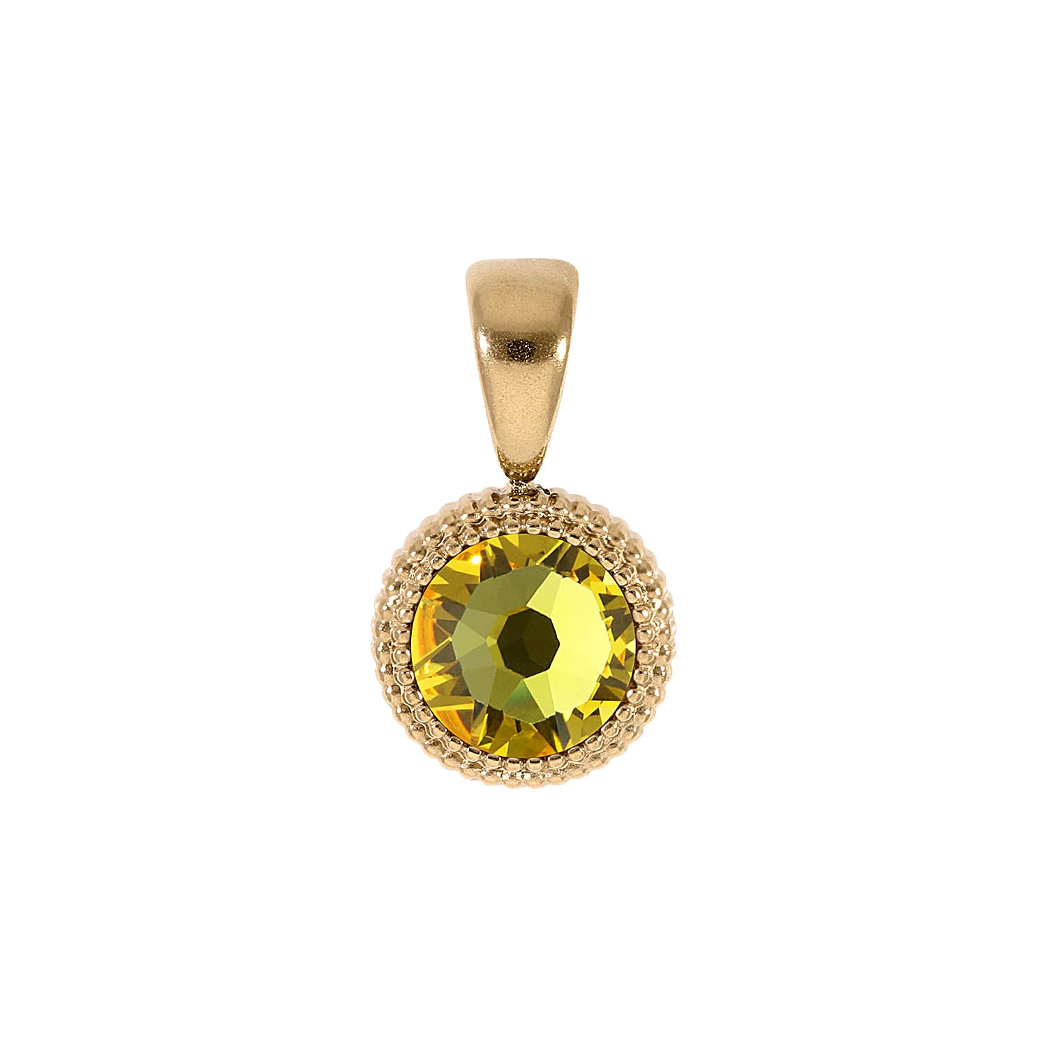 Fabero Flat Anhänger 10 mm - Gold light topaz